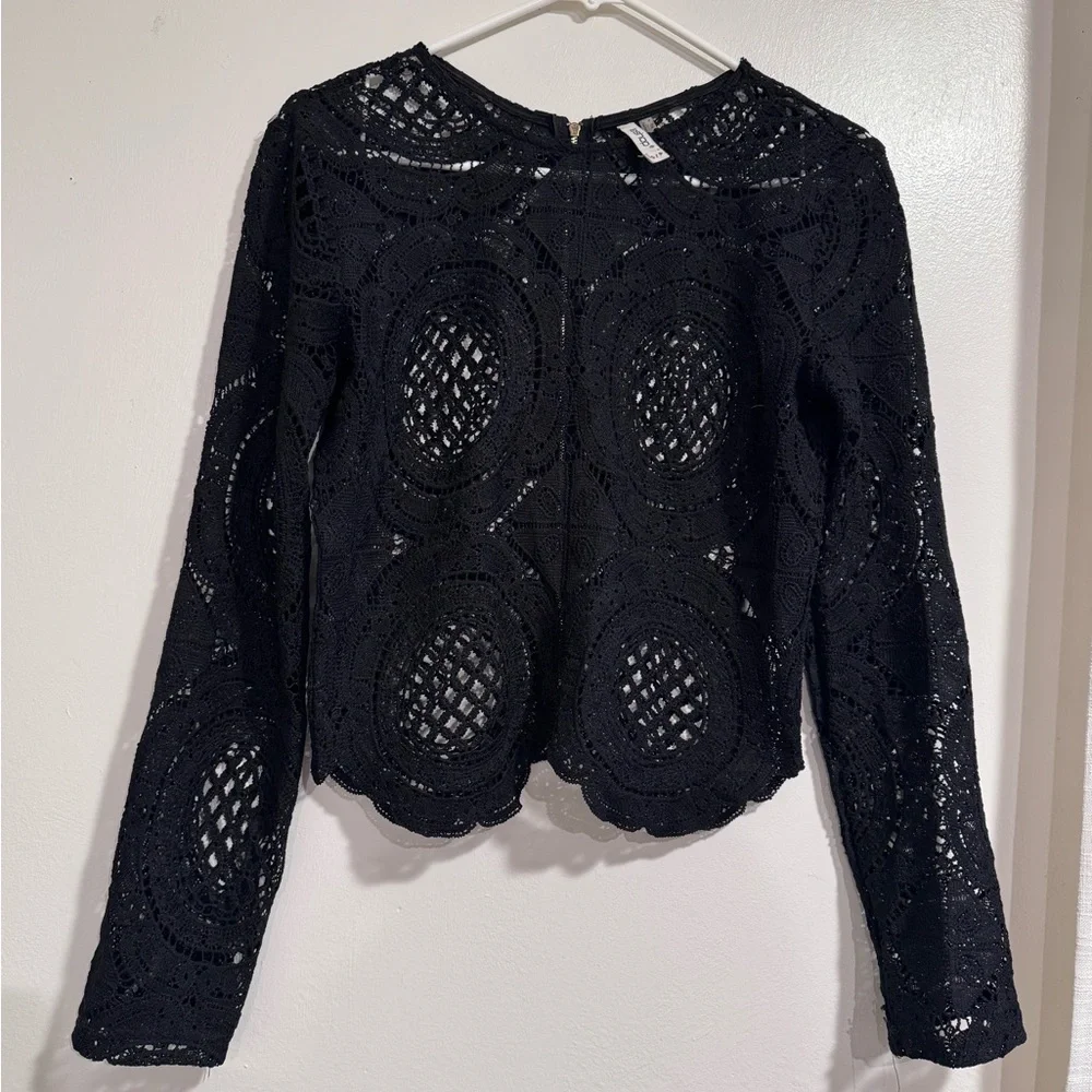 Leshop Black Lace Blouse